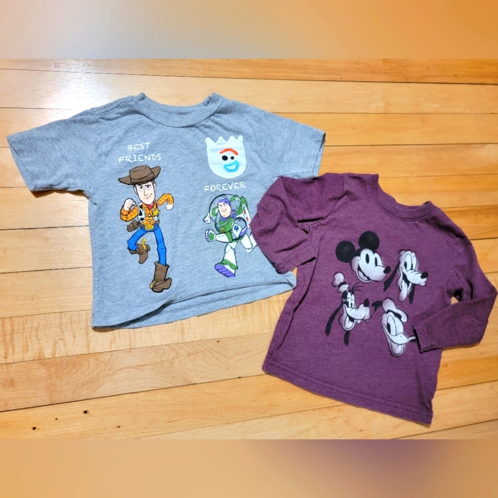 Disney & Friends w/Pixar Toy Story 4 Best Friends Forever  18M 2 Piece Shirt Lot